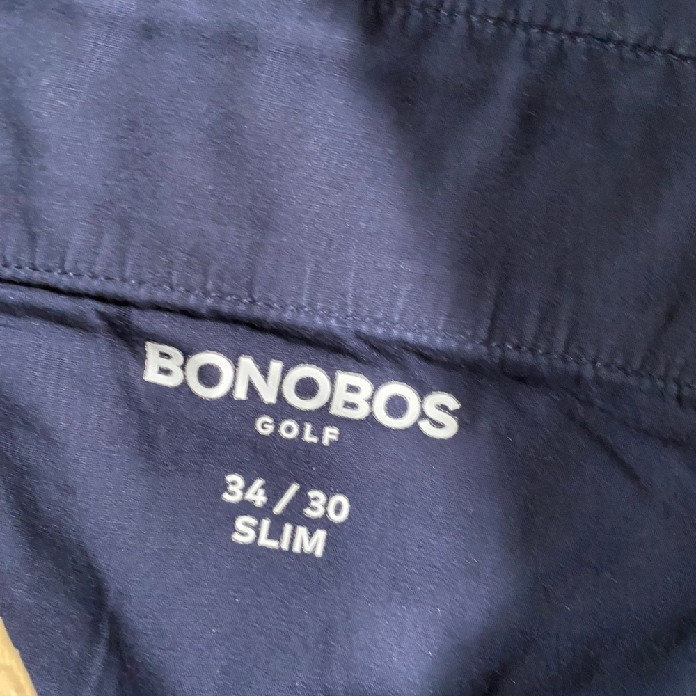 Bonobos Golf Pant Men 34x30 Tan Slim Fit Performance Chino Stretch Elastic Waist - Picture 3 of 9